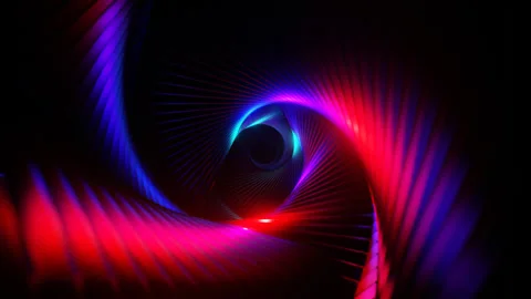 Red to Cyan Hypnotic Background Loop Animation in 4K Stock Footage 244247183