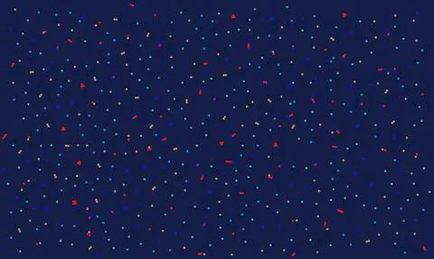 Red Cyan Sparse Irregular Particle Field Vector Background Stock Illustration