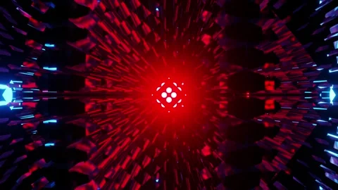 Red cyber eye Equalizer VJ loop for music party background Stock Footage 320892300