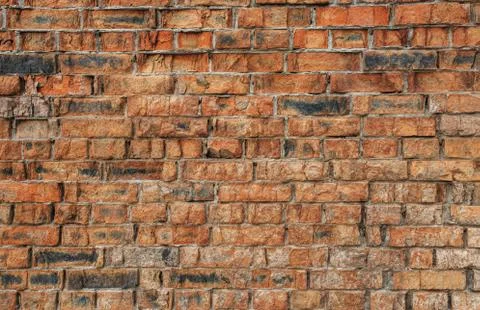 Red damaged brick texture Stock Photos
