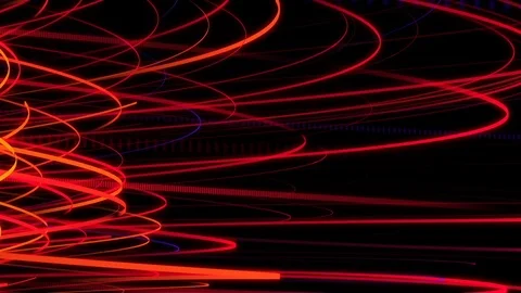 Red Dancer Lines. Abstract Fire Loop Background 스톡 동영상 94054749