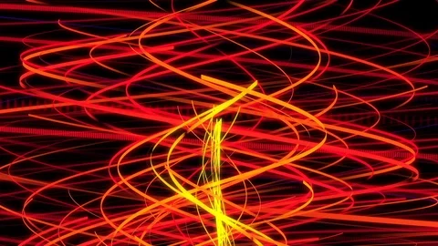 Red Dancer Lines. Abstract Fire Loop Background Stock Footage 94055493