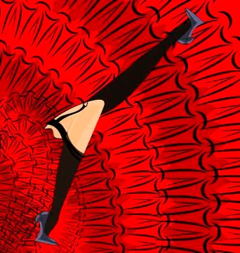 Red dancing feet Stock Illustration