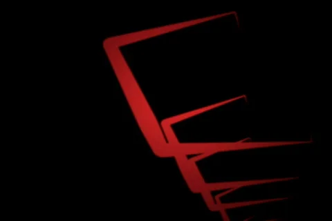 Red dancing lines motion background Stock Footage 518248