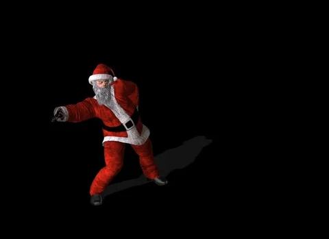 Red Dancing Santa Stock Footage 124975029