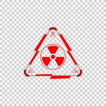 Red danger and warning interface element game icon isolated 스톡 일러스트
