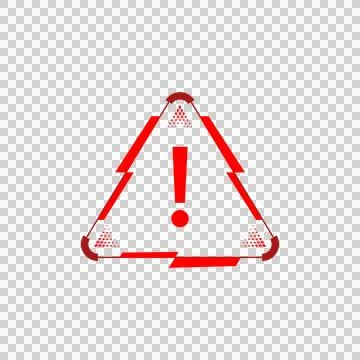 Red danger and warning interface element game icon vector イラスト素材