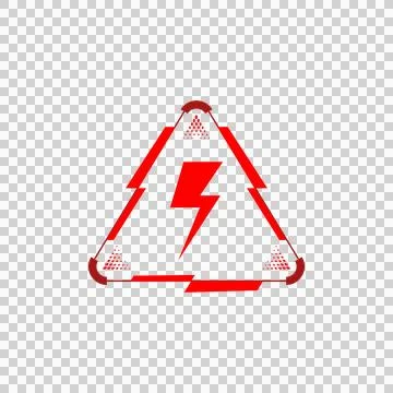 Red danger and warning interface element game icon design Stock Illustration