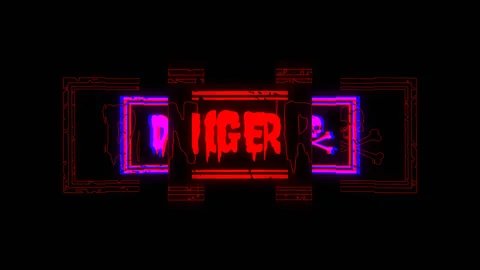 Red Danger Skull sign text Stock Footage 329079384