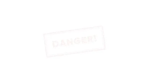 Red Danger Warning Rubber Stamp Animation with Exclamation Point 4K Vídeo Stock 339029230