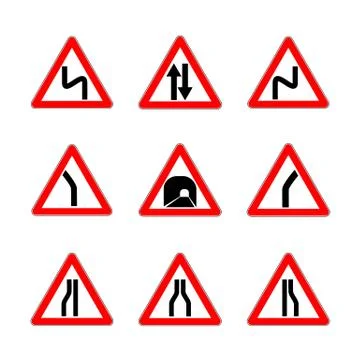 Red Dangerous signs Stock Illustration