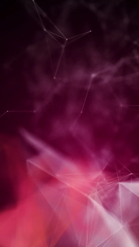 Red dark background with geometric lines. Graphic plexus dots and line. Stock Footage 279568402