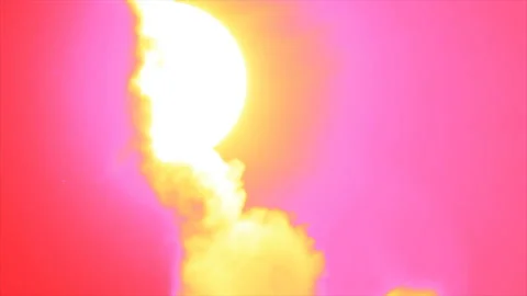 Red darkness hides sun Stock Footage 129042208