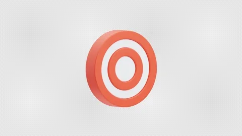 Red dart hitting target icon animated Stock Footage 315212084
