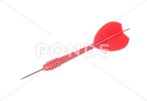 Red dart isolated on white Stock Photos