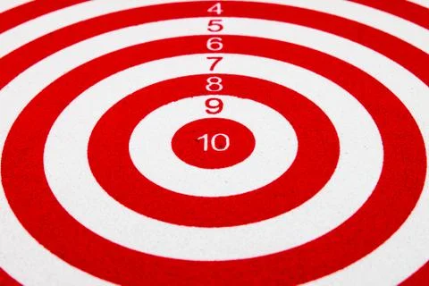 Red dart target close up Stock Photos
