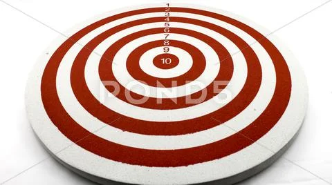 Red dart target. Stock Photos