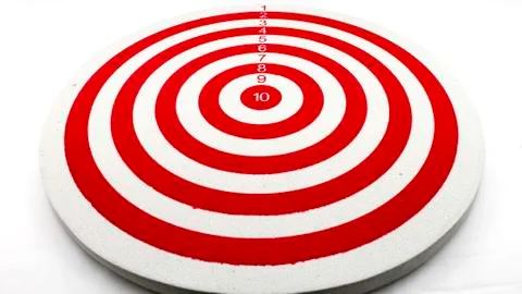 Red dart target. Stock Photos