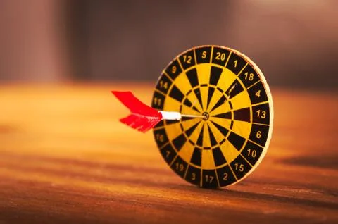 Red dart on target Stock Photos
