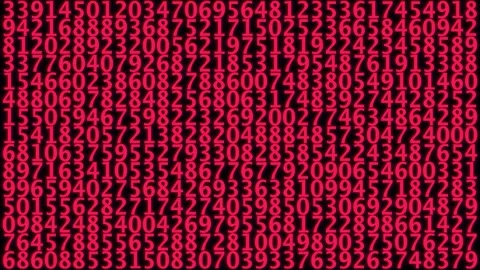 Red Data Error Grid Breach Stock Footage 334003043