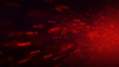 Red data random numbers seamless loop Stock Footage 95872096