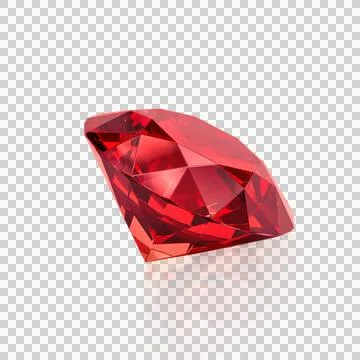 Red dazzling diamonds. on transparent background 스톡 일러스트
