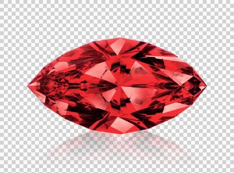Red dazzling diamonds. on transparent background 스톡 일러스트