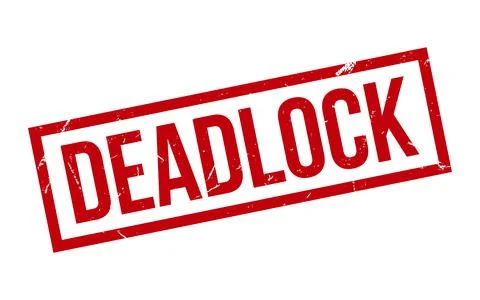 Red Deadlock Rubber Stamp Seal Vector Stock Illustration