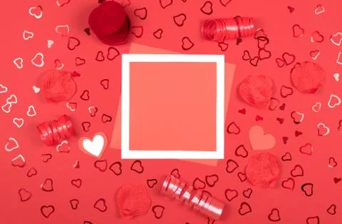 Red decorated background with space for text. Stock Photos