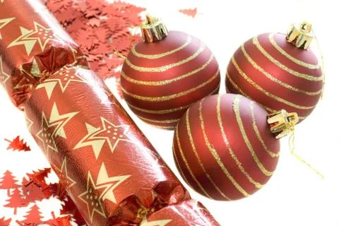 Red decorations Foto stock