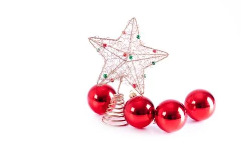 Red decorations Foto stock