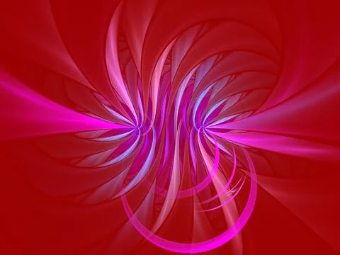 Red Decorative abstract background for modern design. colored fractals and ge 스톡 일러스트