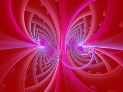 Red Decorative abstract background for modern design. colored fractals and ge Stock Illustration