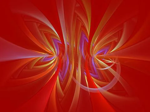 Red Decorative abstract background for modern design. colored fractals and ge Stock Illustration