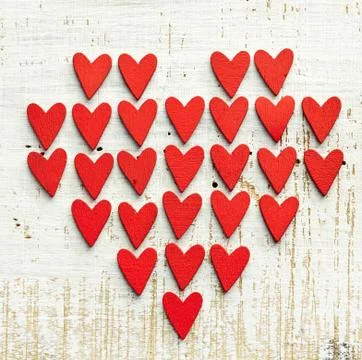 Red decorative hearts Stock Illustration