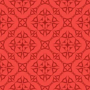Red Decorative Retro Seamless Pattern 스톡 일러스트