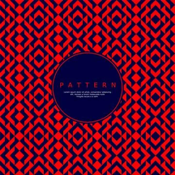 Red decorative square line seamless pattern. Abstract ornate box pattern. Stock Illustration
