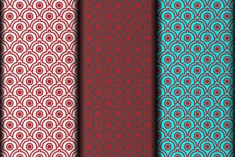 Red decorative vector eps pattern design. Stock Illustration