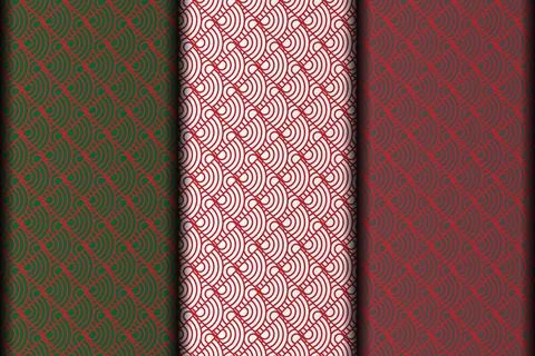 Red decorative vector eps pattern design. Ilustración de archivo