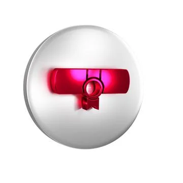 Red Decree, paper, parchment, scroll icon icon isolated on transparent back.. Illustrazione stock