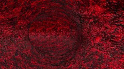 Red deep organic tunnel Stock Footage 38432330