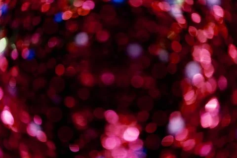 Red defocused lights, background or texture. Stock Photos