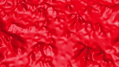 Red deformable wave surface. 3d render Stock Footage 101347467