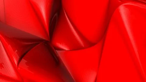 Red deformed plane. abstract background. 3d render Stock Illustration