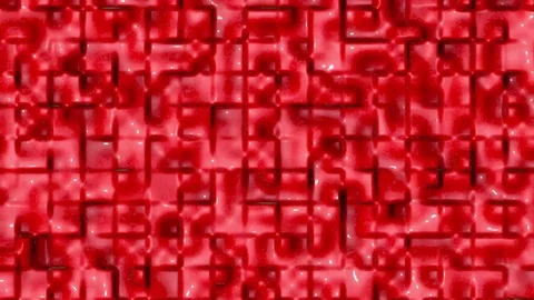 Red deforming smooth plane. abstract background. 3D rendering Stock Footage 95002559
