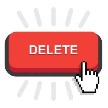 Red delete button Stock Illustration