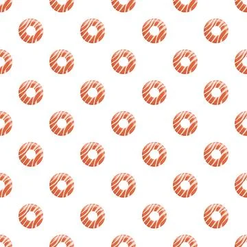 Red delicious donuts seamless pattern background for celebration 스톡 일러스트