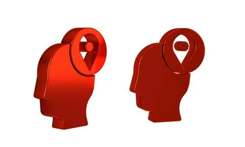 Red Delivery man with cardboard boxes icon isolated on transparent backgrou.. Stock Illustration