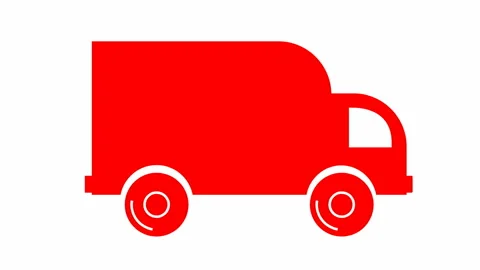 Red delivery white Video stock 168680970