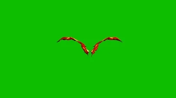 Red Demon Devil Wings Fast Green Screen 3D Renderings Animations Stock Footage 85509525
